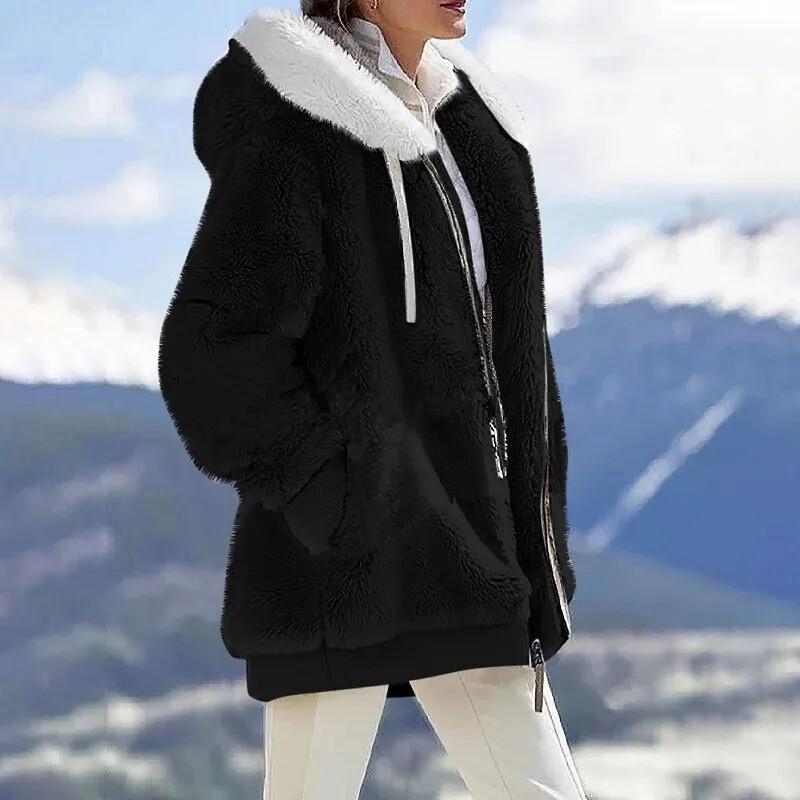 Jacket Coat Winter Warm Women Fleece Thermal Heated Plush Overcoat Fur *20% OFF*