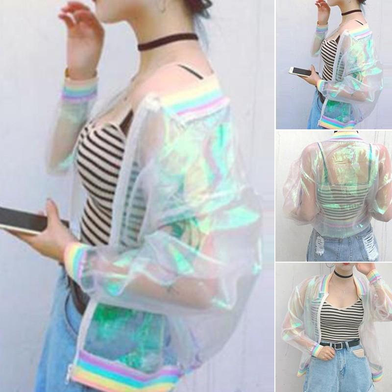 Jacket Rainbow-Iridescent Symphony Hologram Summer Sunproof New