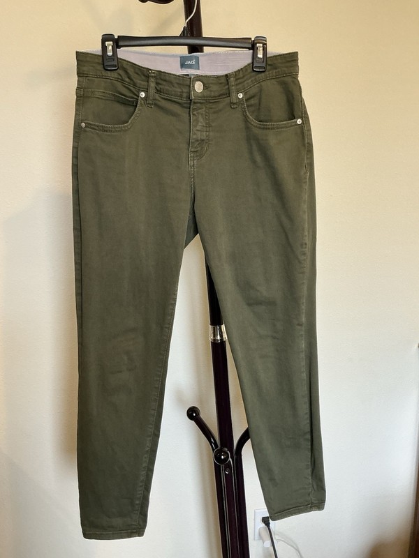 JAG Women’s Waistband Olive Green Denim Cotton Cecillia Skinny Jeans Size 8/29
