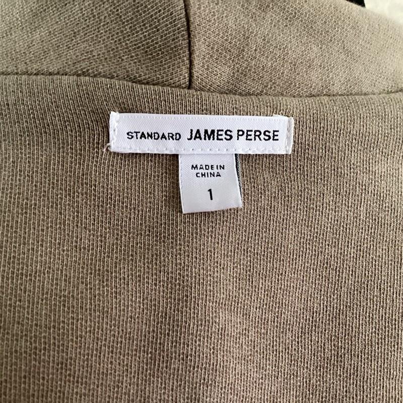 James Perse Standard Sweatshirt Blazer Small Olive Shawl Collar Fall Minimalist