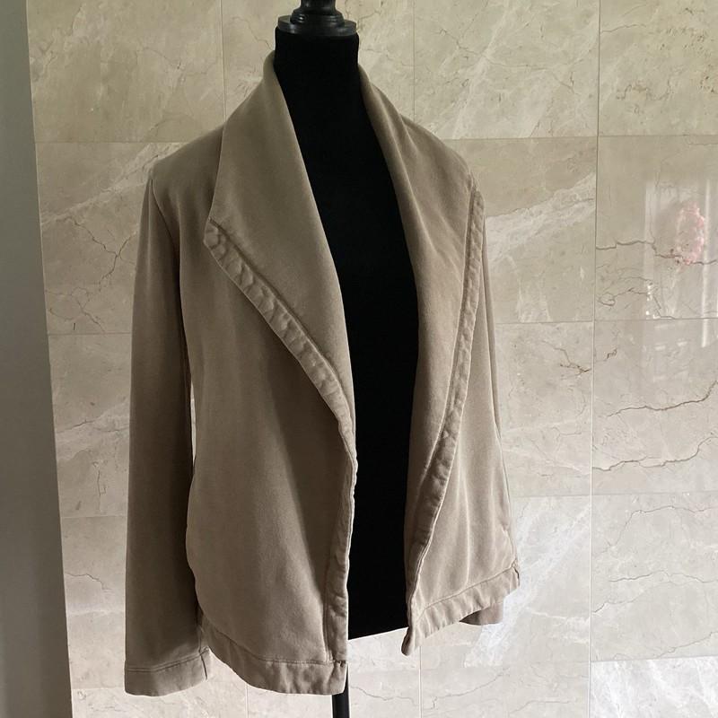 James Perse Standard Sweatshirt Blazer Small Olive Shawl Collar Fall Minimalist