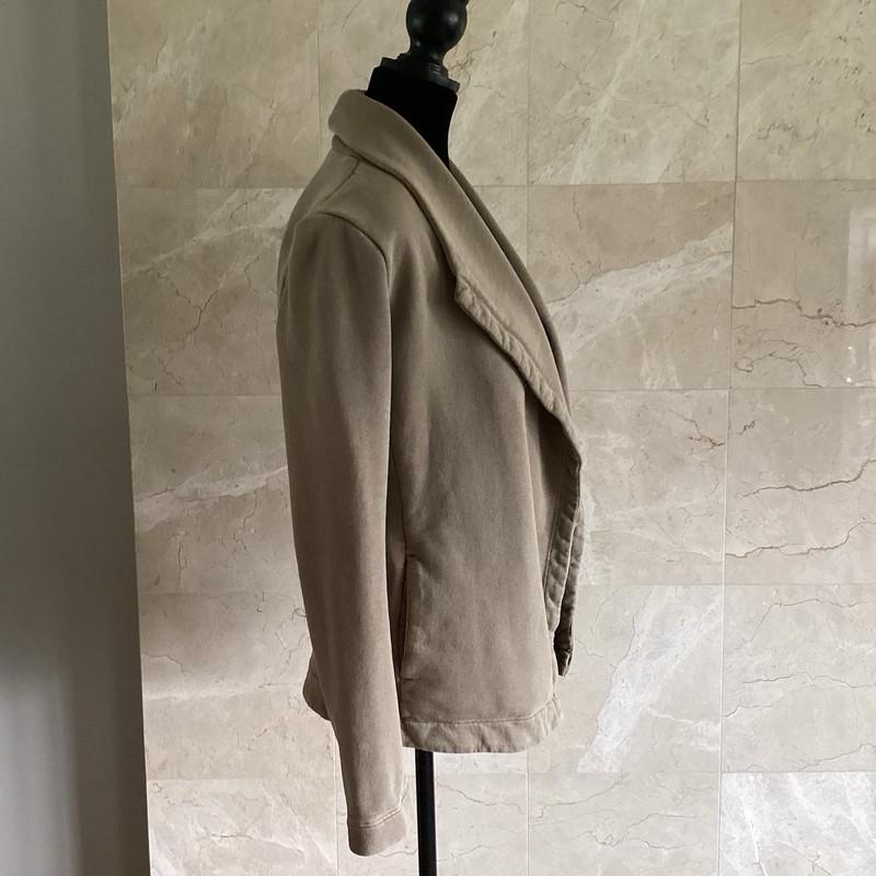 James Perse Standard Sweatshirt Blazer Small Olive Shawl Collar Fall Minimalist
