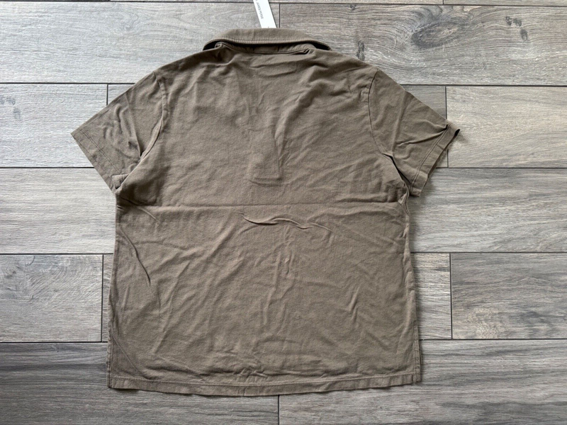 JAMES PERSE WOMENS CROP COTTON POLO SHIRT RIVER ROCK NWT $125 1 (S)