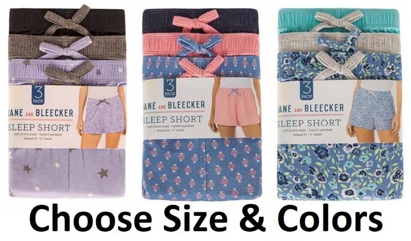 Jane and Bleecker Ladies Sleep Pajama Shorts 4-Pack Size Small - N17S