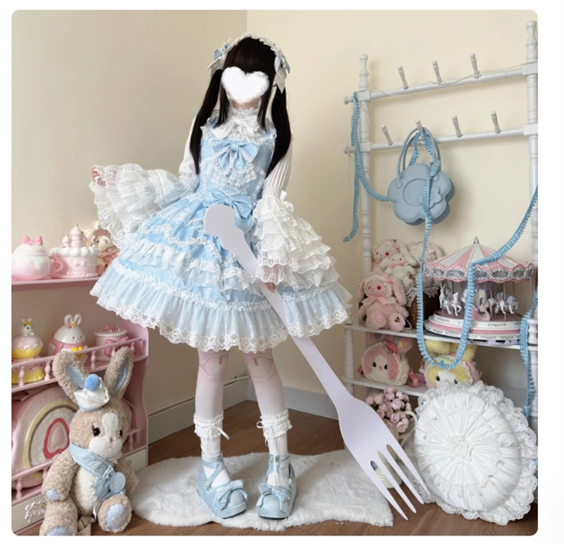 Japanese Women Lolita Style Princess Gorgeous Suspender Jsk Dress Cute