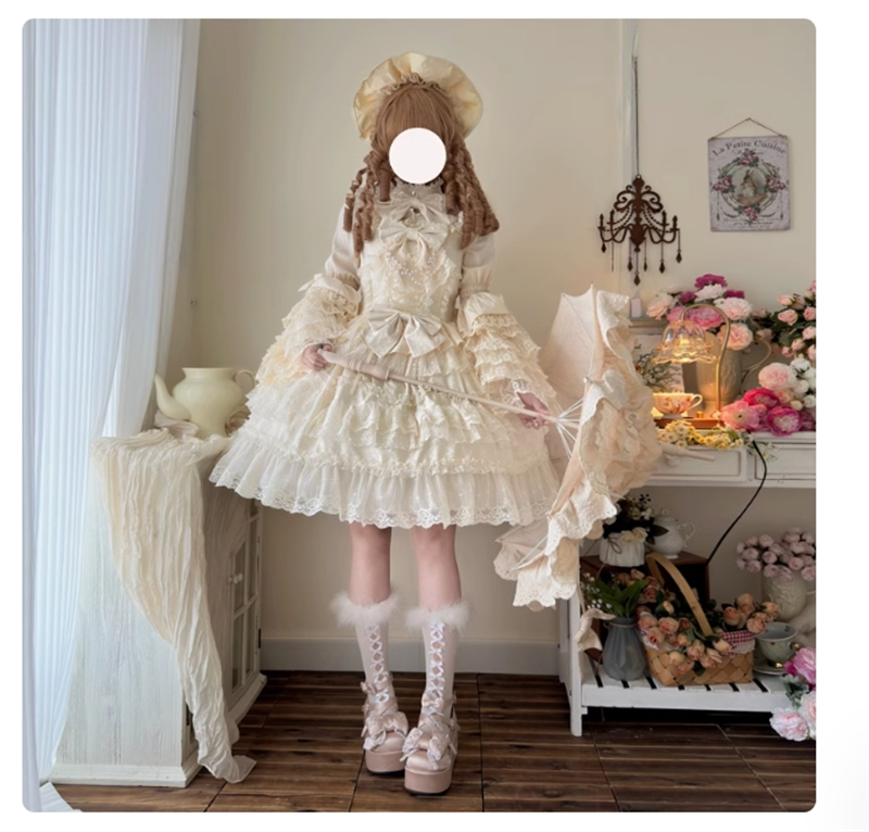 Japanese Women Lolita Style Princess Gorgeous Suspender Jsk Dress Cute