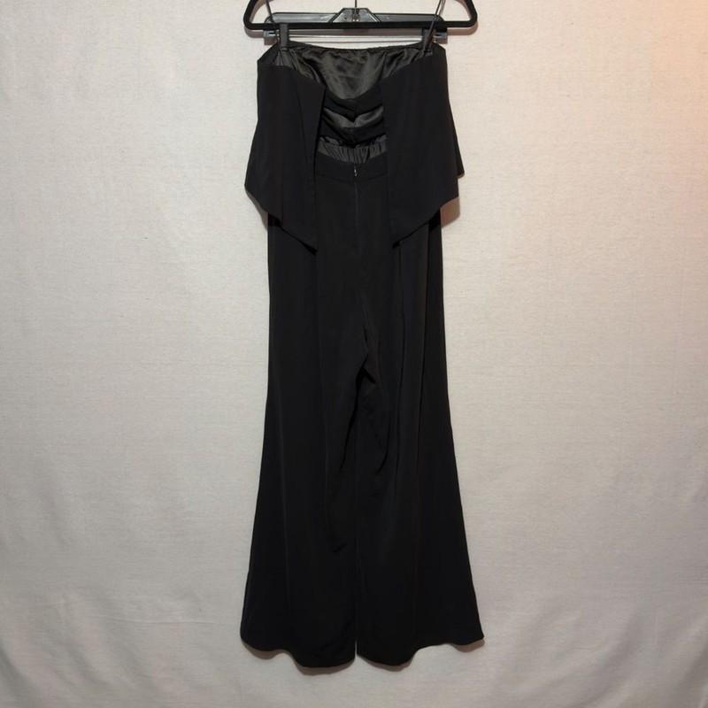 Jay Godfrey Black Retro Ruffle Jumpsuit - Size 8