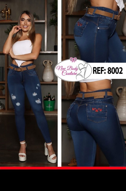 Jeans Bon Bon Up Levanta Cola Colombianos Butt Lifter High Waist Fashion 8002