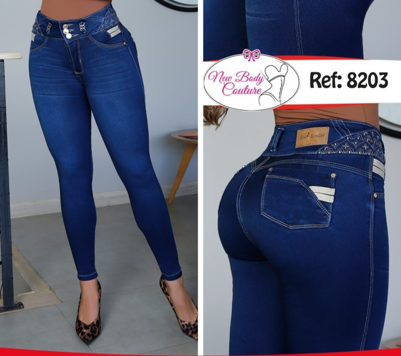 Jeans Bon Bon Up Levanta Cola Colombianos Butt Lifter High Waist Fashion 8203
