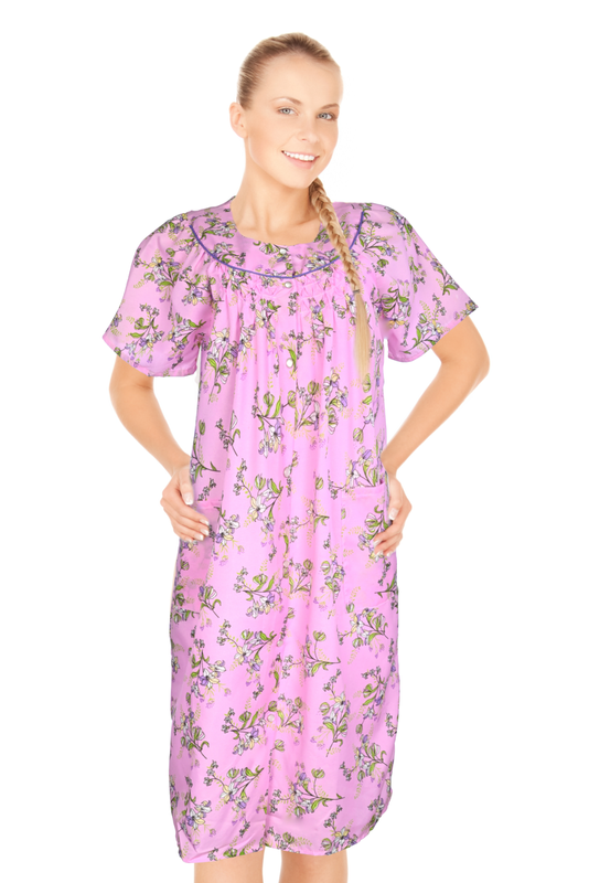 JEFFRICO House Dresses For Women With Pockets Lightweight Dusters Housecoat 2020