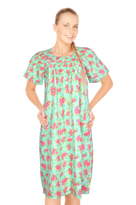 JEFFRICO House Dresses For Women With Pockets Lightweight Dusters Housecoat 2020