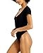 Jenni Bodysuit Deep Black Stretch Cotton Large