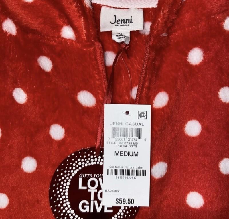 Jenni Casual Size M Polka Dot Outfit Womens Santa Reindeer Sexy Pajama