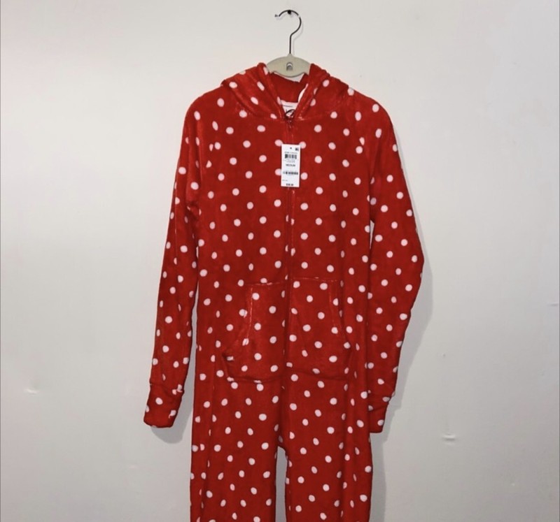 Jenni Casual Size M Polka Dot Outfit Womens Santa Reindeer Sexy Pajama