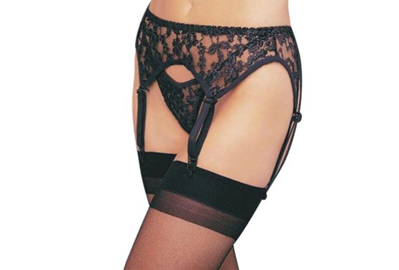 Jennis Women's Black Sexy Lace Belt Garter High Waisted Suspender