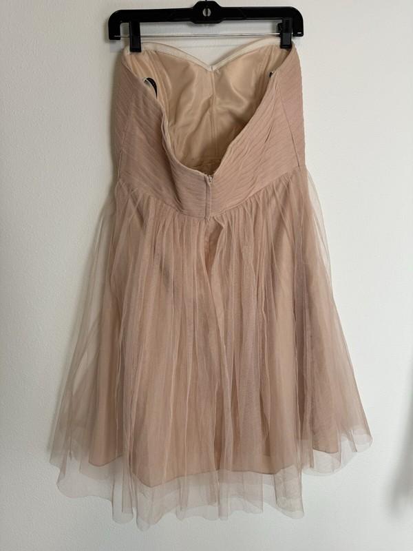 Jenny Yoo Tulle Dress Women’s 12 Blush Pink Strapless Nude Bridesmaid