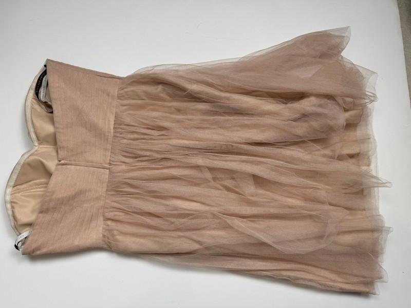 Jenny Yoo Tulle Dress Women’s 12 Blush Pink Strapless Nude Bridesmaid