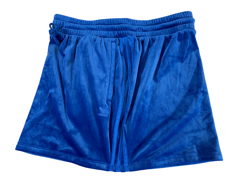 Jeremy Scott X Adidas Originals JS Skirt W Velour Blue H53362 Sz Small