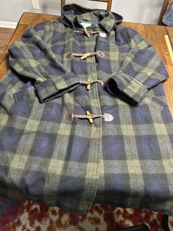 Jessica London Wool Plaid Coat Plus Size 24 Navy Green Black Plaid