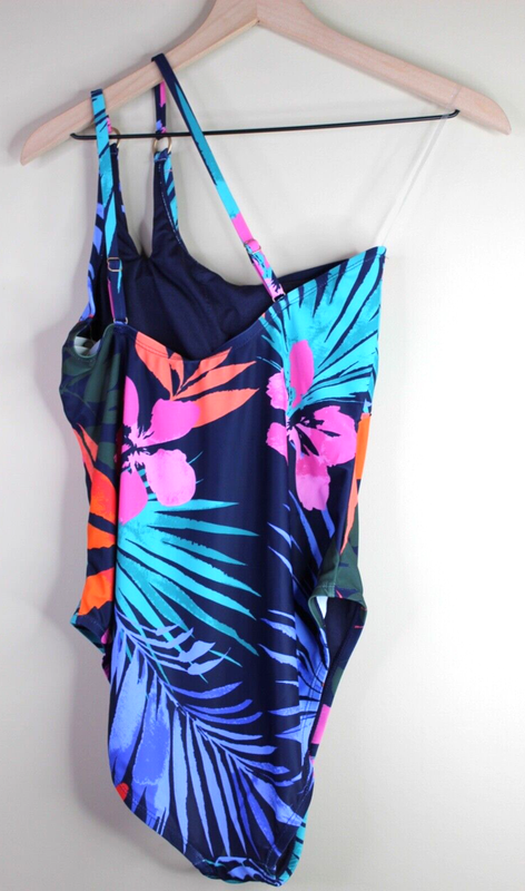 Jessica Simpson One Piece Floral Navy Swimsuit Size Medium