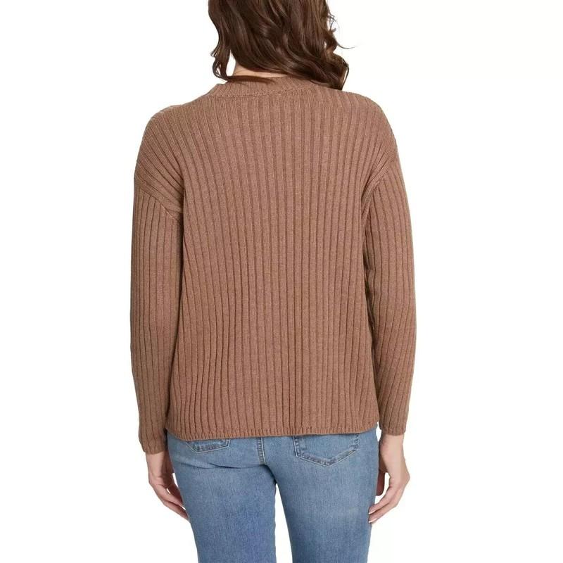 Jessica Simpson Women's Ribbed Sweater Brown Size XXL