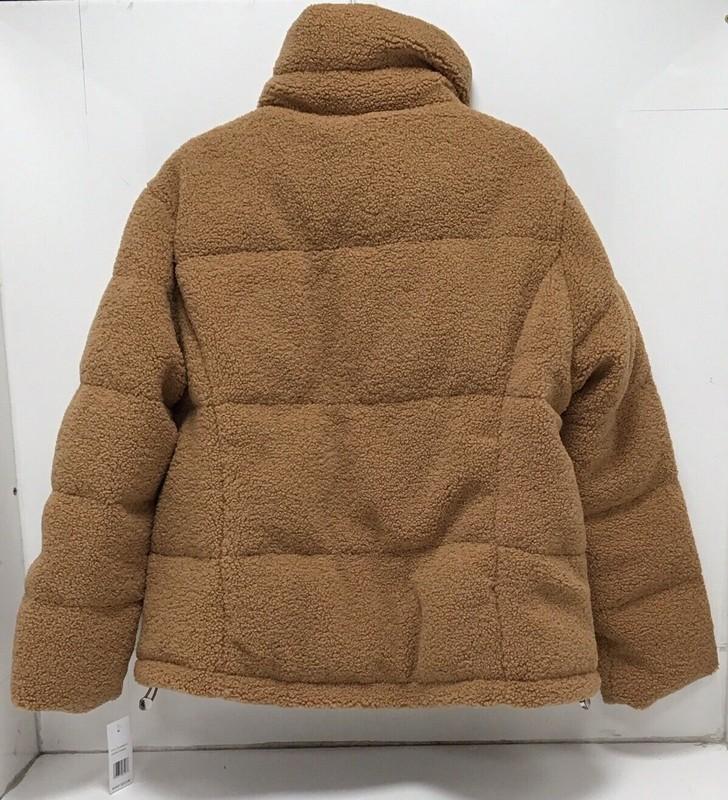 Jessica Simpson Women’s Sherpa Puffer Coat In Cognac Size X-Large