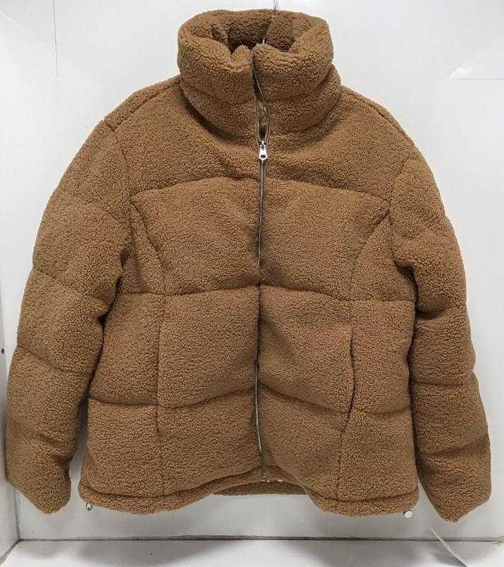 Jessica Simpson Women’s Sherpa Puffer Coat In Cognac Size X-Large