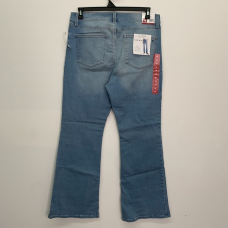Jessica Simpson Womens Jeans 14 Flare Jeans High-Rise Light Wash Blue Size 14