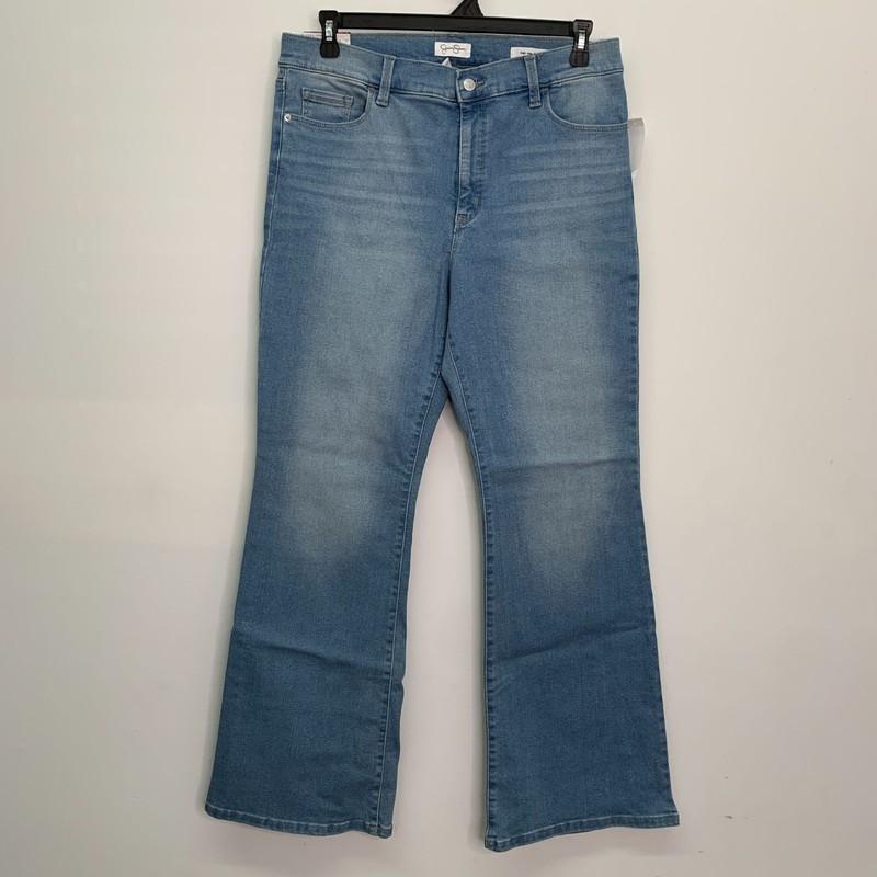 Jessica Simpson Womens Jeans 14 Flare Jeans High-Rise Light Wash Blue Size 14