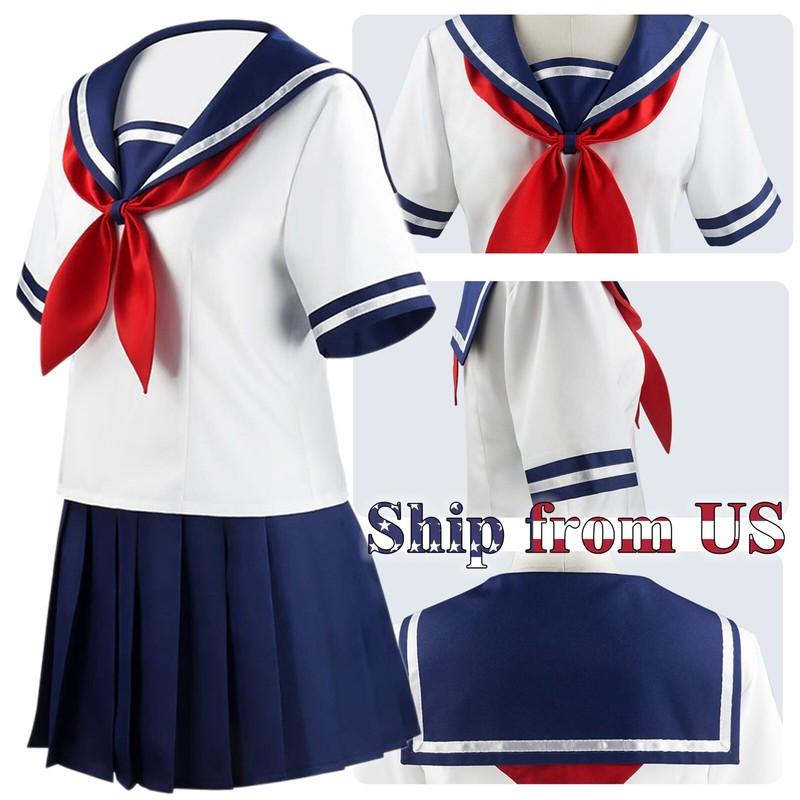 JK School Uniform Japan Anime Sailor Women Girl Costume Cosplay Outfit Dress
