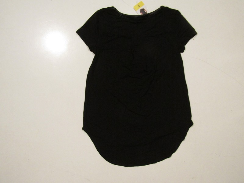 Joan Vass Black Tunic Shirt Blouse Size Small S NWT Womens