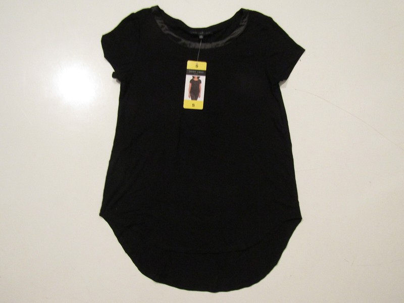 Joan Vass Black Tunic Shirt Blouse Size Small S NWT Womens