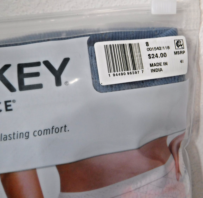 Jockey Elance Breathe 3 Comfort Briefs 100% Cotton Pointelle Sz 8 Blue Plum Mix