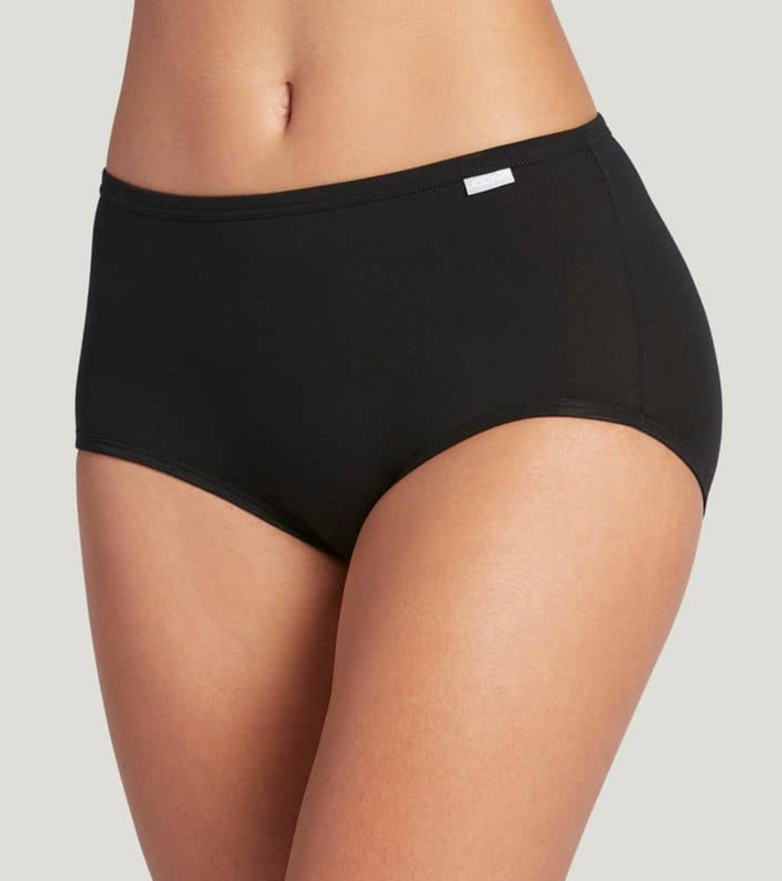Jockey Supersoft Modal Stretch 3 Briefs Black Panties Size 6 Modal Spandex