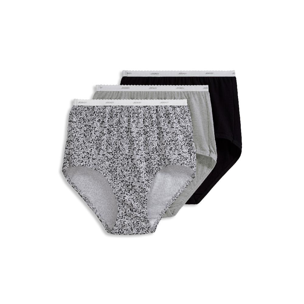Jockey Women's Underwear Classic Brief - 3 Pack 5 Simple Stripe