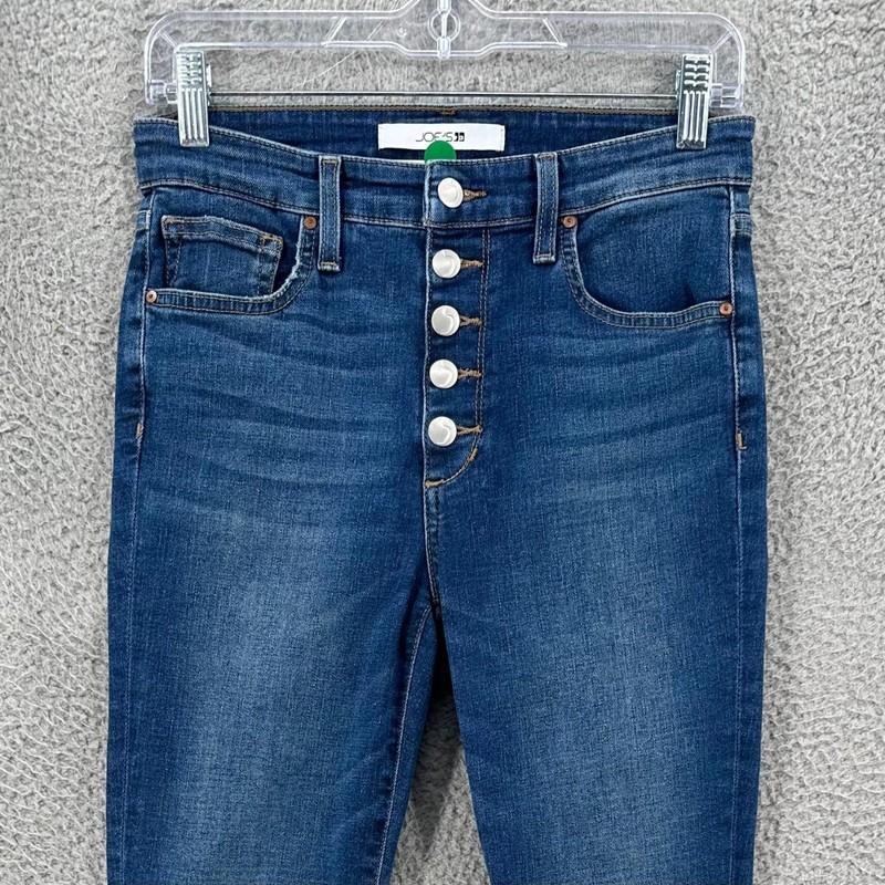 Joe's Jeans High Rise Skinny Ankle Button Fly Women's Size 27 Stretch Blue 11067