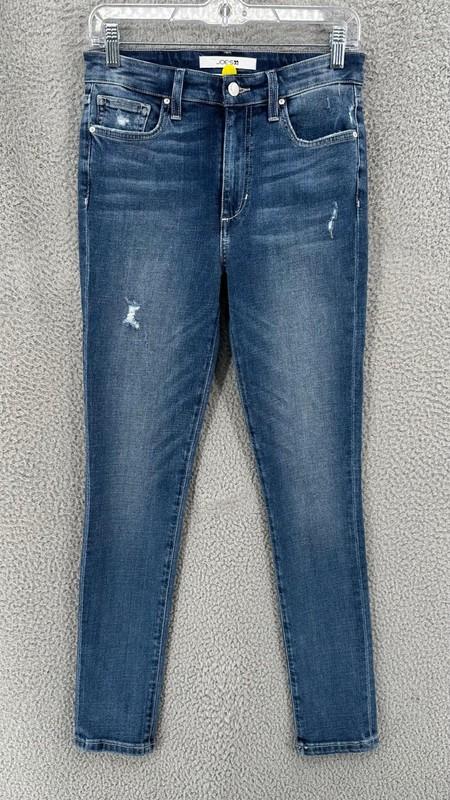 Joe's Jeans High Rise Skinny Ankle Distressed Women's Size 27 Stretch Blue 11062