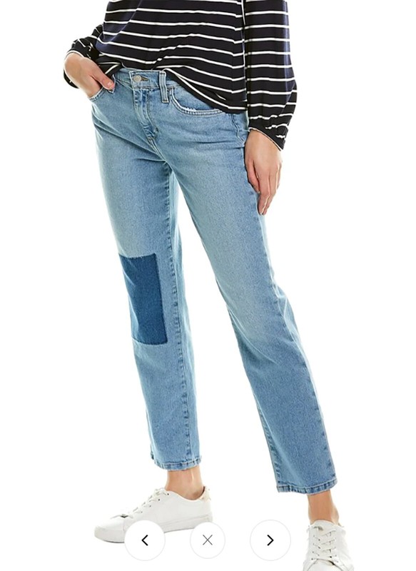 JOE'S Jeans Lara Faux Patch Straight Ankle Jeans in Nishan Size 27 30 32