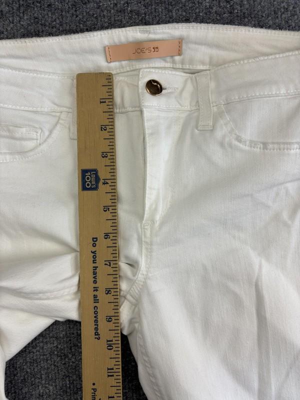 Joe's Jeans Womens 28 White Flawless Icon Skinny Ankle Distressed Stretch Denim
