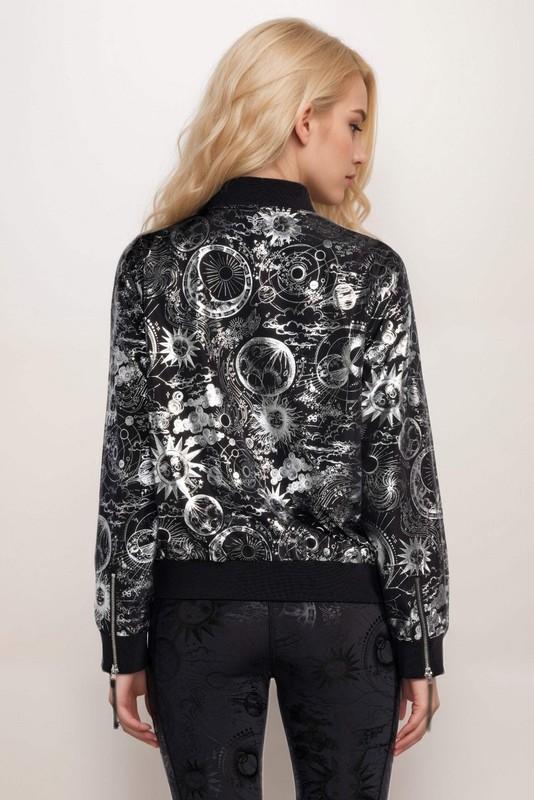 Johnny Was Black Bee Active Drop Shoulder Bomber Jacket A7324-O