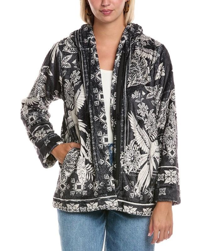 Johnny Was Joan Zip Hoodie Sherpa Jacket Women's