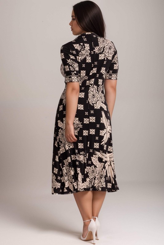 Johnny Was The Janie Favorite Short Sleeve Seamed Mock Neck Dress T37725 Plus Si
