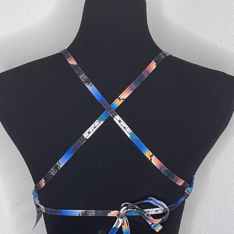 Jolyn Bikini Swim Top Vent Small Multicolor (Tides) New With