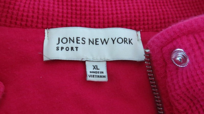 Jones New York Sport Womens Fuchsia Vest Jacket Size XL Hot Pink Thermal