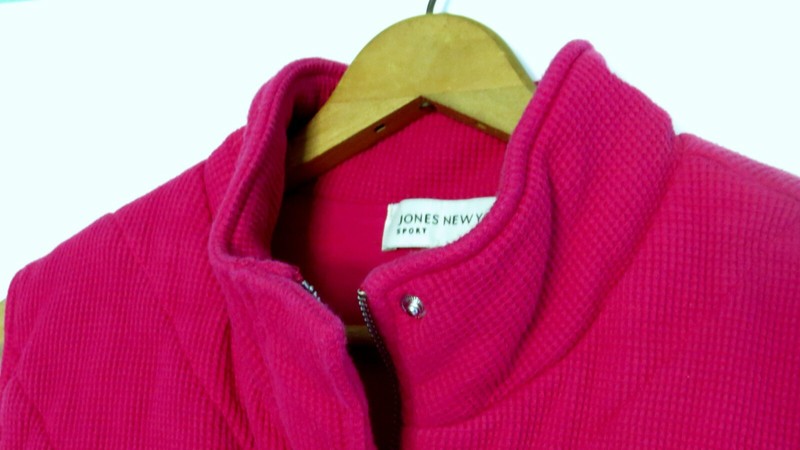 Jones New York Sport Womens Fuchsia Vest Jacket Size XL Hot Pink Thermal