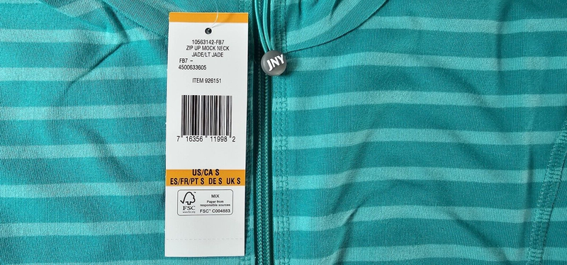 Jones New York Women's Full Zip Mock Neck Jacket Jade Small