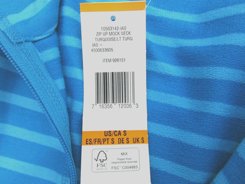 Jones New York Women's Full Zip Mock Neck Jacket Turquoise Small