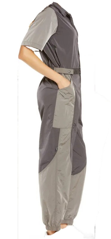 Jordan Essentials Women's Flight Suit Jumpsuit Gray Size Large DD7063-082