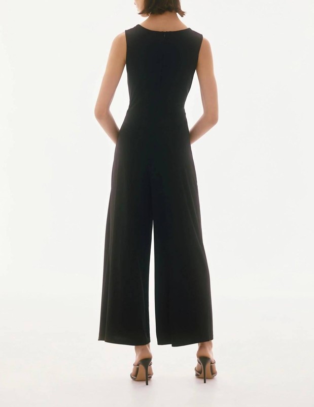Joseph Ribkoff Embellished Mesh Yoke Jumpsuit Size 8 (UK 10)