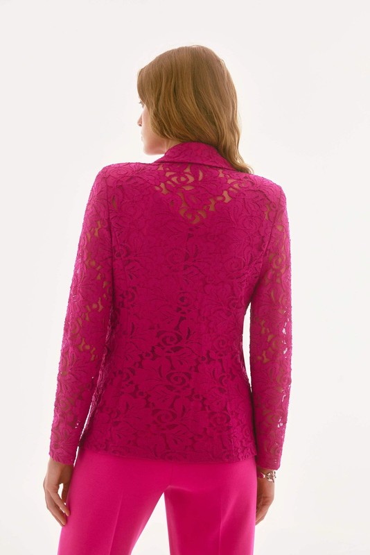 Joseph Ribkoff Geranium Fitted Floral Lace Blazer Jacket 251726